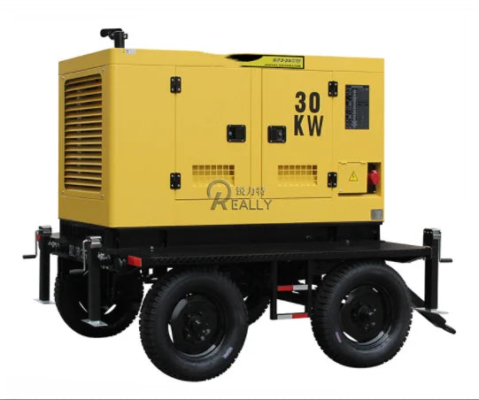 Factory High Efficiency 30KW Diesel Silent Generator Industrial Portable Silent Diesel Generator With Trailer For Sale