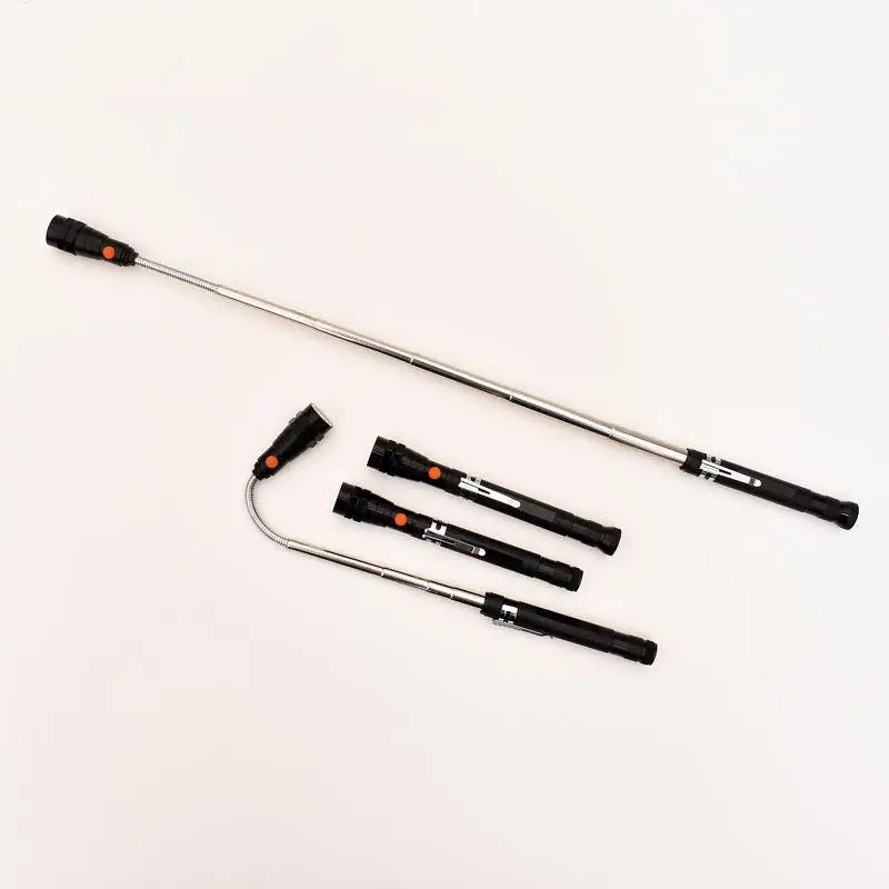 Flexible Magnetic Pickup Tool Telescopic Gadget With LED Flashlight 22.6 Inch Magnet Tool Pickup For Men Dad Car Work Home