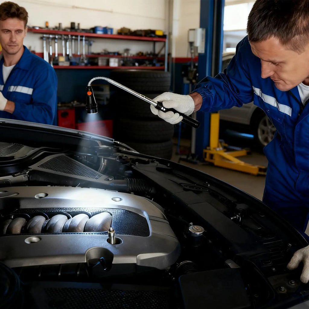 Telescoping Magnetic Pickup Tool Telescopic Gadget With LED Flashlight 22.6 Inch Magnet Tool Pickup For Men Dad Car Work Home