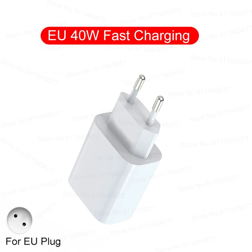 PD 40W Fast Charger For iPhone 17 16 15 14 11 12 13 Pro Max 8 Plus iPad Fast Charging USB C Cable Type C Data Line Phone Charger