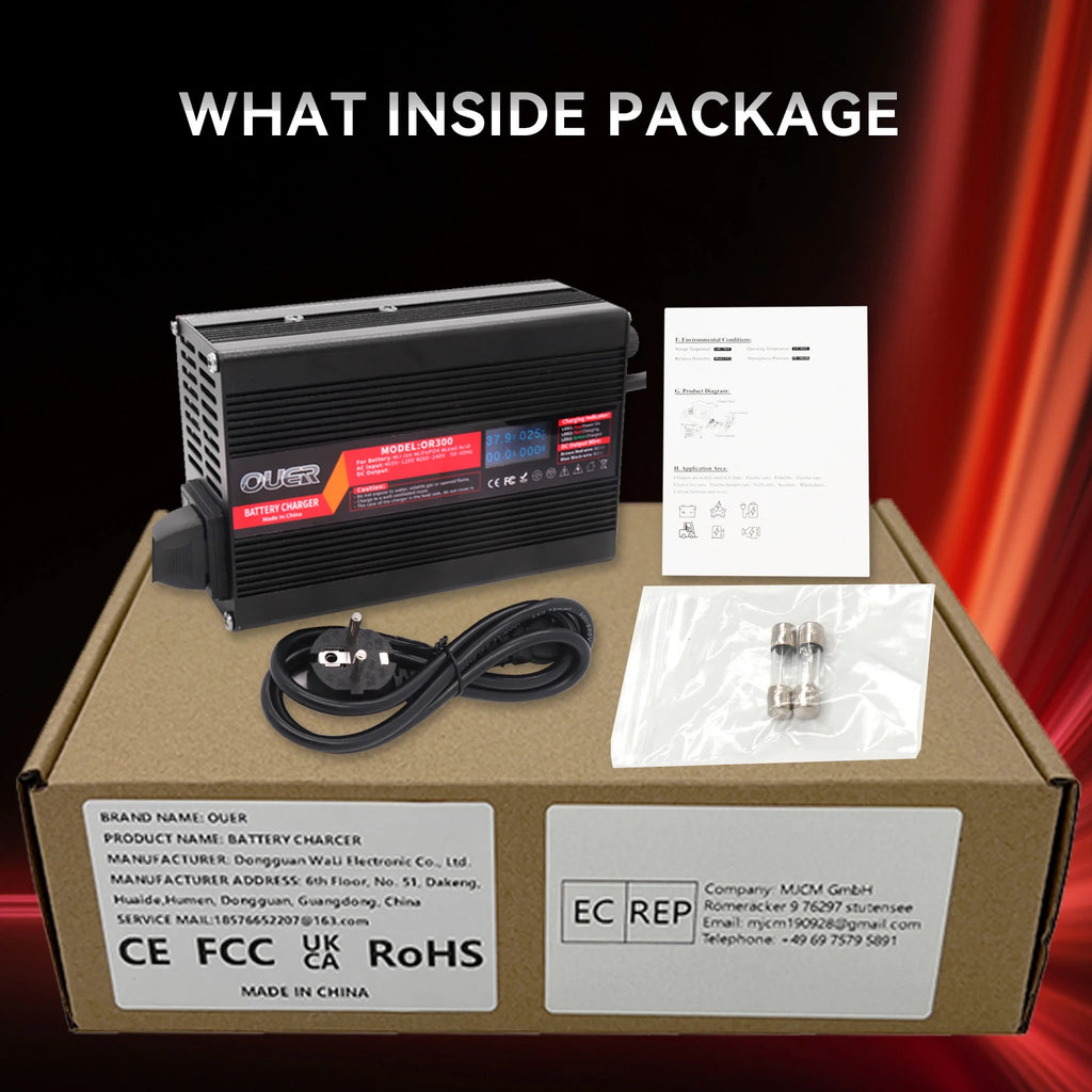 60V 4A Lead Acid AGM GEL VRLA OPZV Battery Charger Usd For 60V Battery Charger With OLED Display