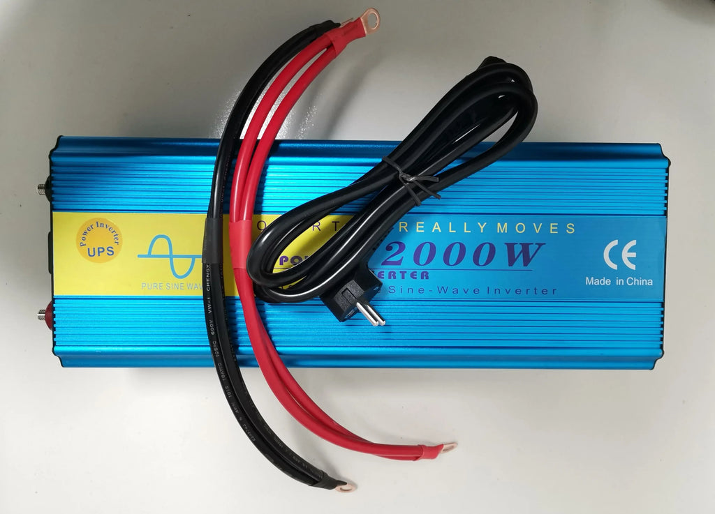 Emergency UPS 2000W DC 12V to AC 220V 50HZ pure sine wave Inverter with Battery Charger