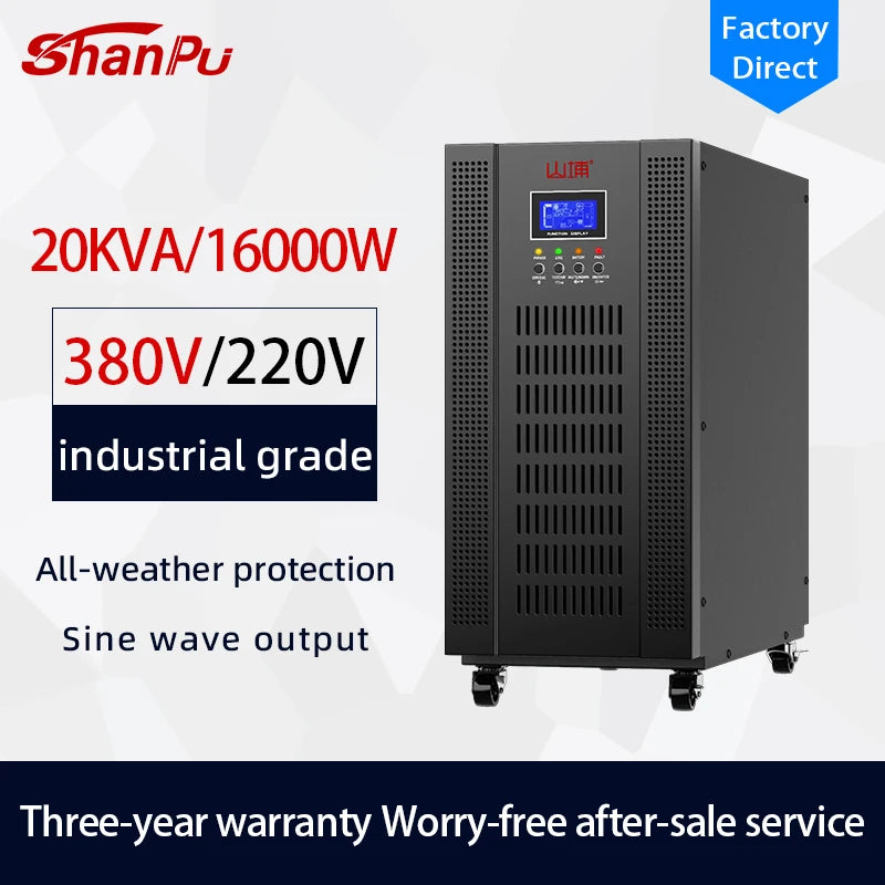 Intelligent High-frequency Online UPS Three-input Single-output High-power Backup Power Supply 20kVA 16kW Online UPS