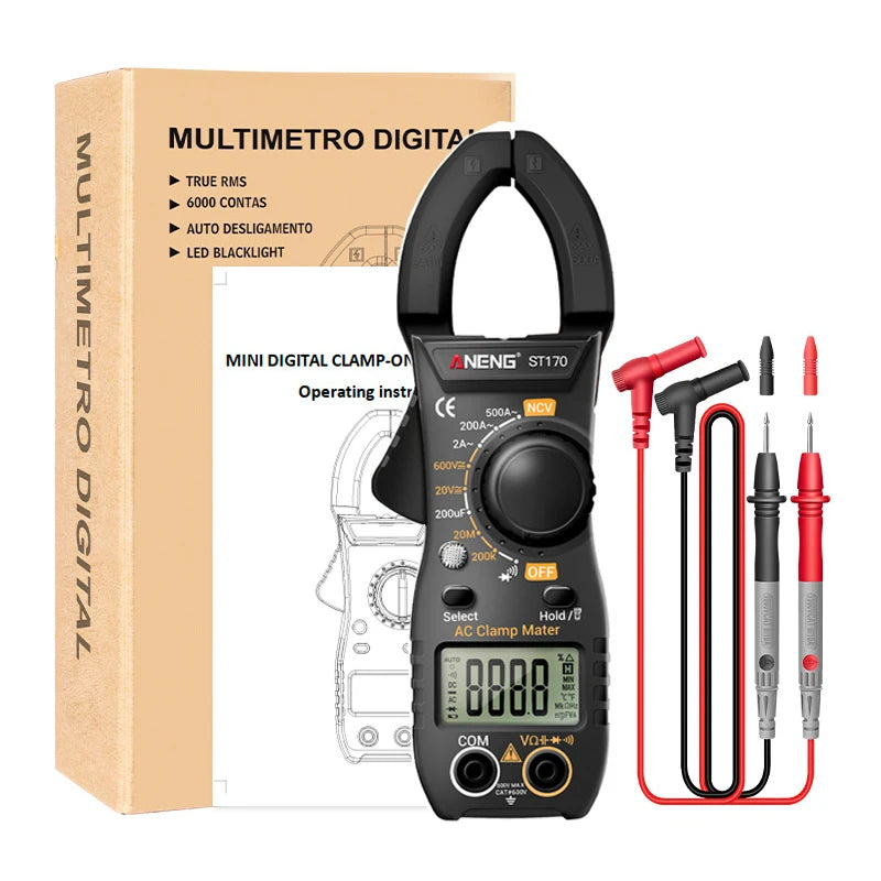 ANENG ST170 Digital Display Clamp Multimeter High-precision Portable Electrician Repair Ammeter Multi-function Clamp Meter