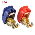 Battery Terminal Connectors Negative and Positive 1 Pair Plate Quick Release Car Connector Battery Clamps Top Post Clips