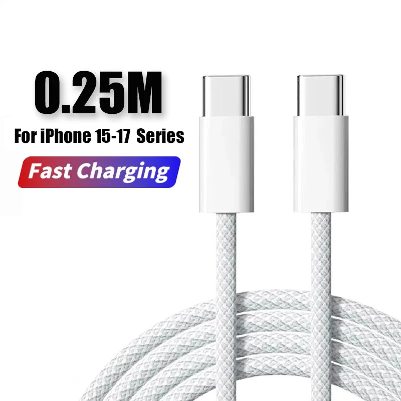 PD 40W Fast Charger For iPhone 17 16 15 14 11 12 13 Pro Max 8 Plus iPad Fast Charging USB C Cable Type C Data Line Phone Charger