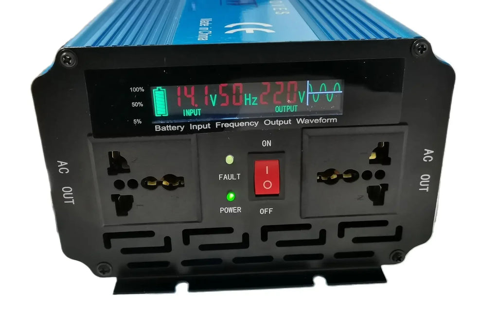2000W DC 12V to AC 220V 50HZ pure sine wave UPS Inverter with Lifepo4 Battery Charger