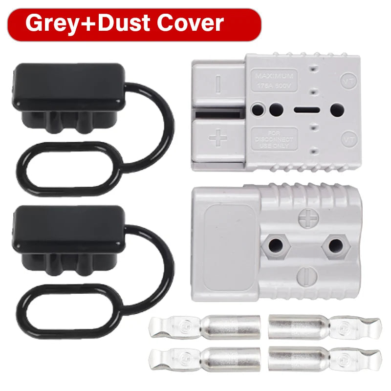 2/4/6/PCS For Anderson Connector Plug Car Battery Quick Connect Disconnect Power 50A 120A 175A 350A 600V Plug With dust cover