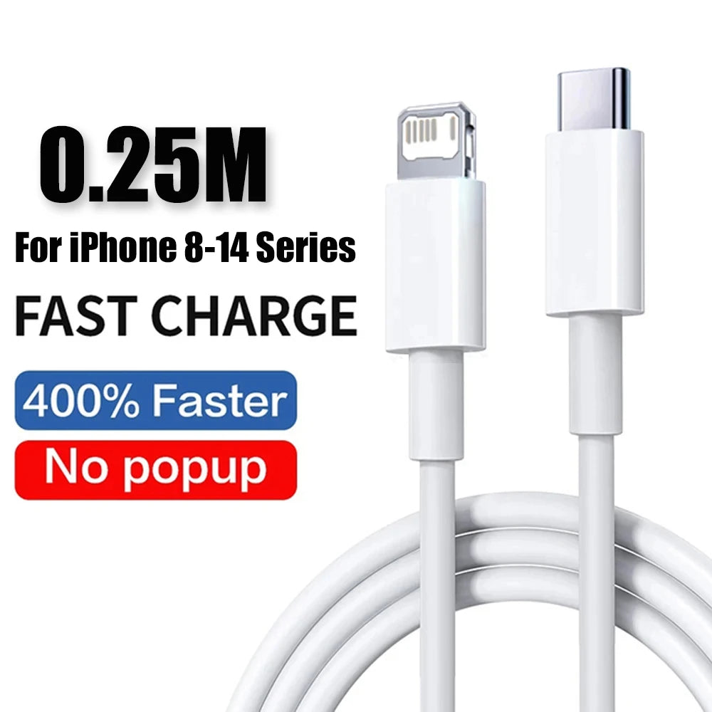 PD 40W Fast Charger For iPhone 17 16 15 14 11 12 13 Pro Max 8 Plus iPad Fast Charging USB C Cable Type C Data Line Phone Charger