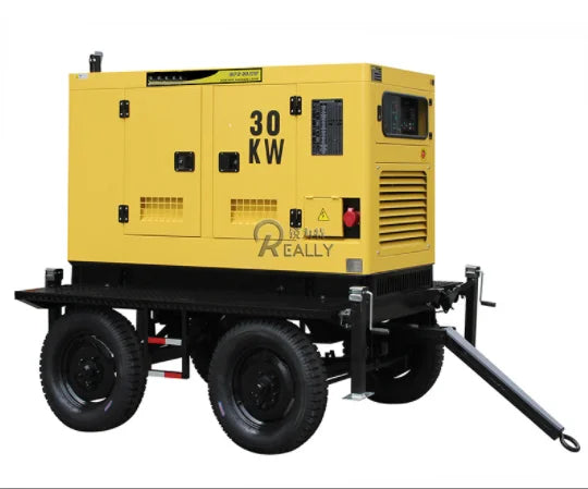 Factory High Efficiency 30KW Diesel Silent Generator Industrial Portable Silent Diesel Generator With Trailer For Sale