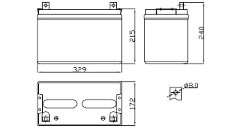 Solar Panel Energy Storage MF VRLA Rechargeable Gel 12v 100ah Valve Regulated Lead Acid Battery