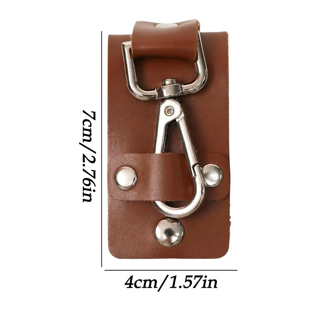 Belt Key Holder Detachable PU Leather Keeper Man Keychain For Men Women Nurse Duty Purse Outdoor Work Law Enforcement Security