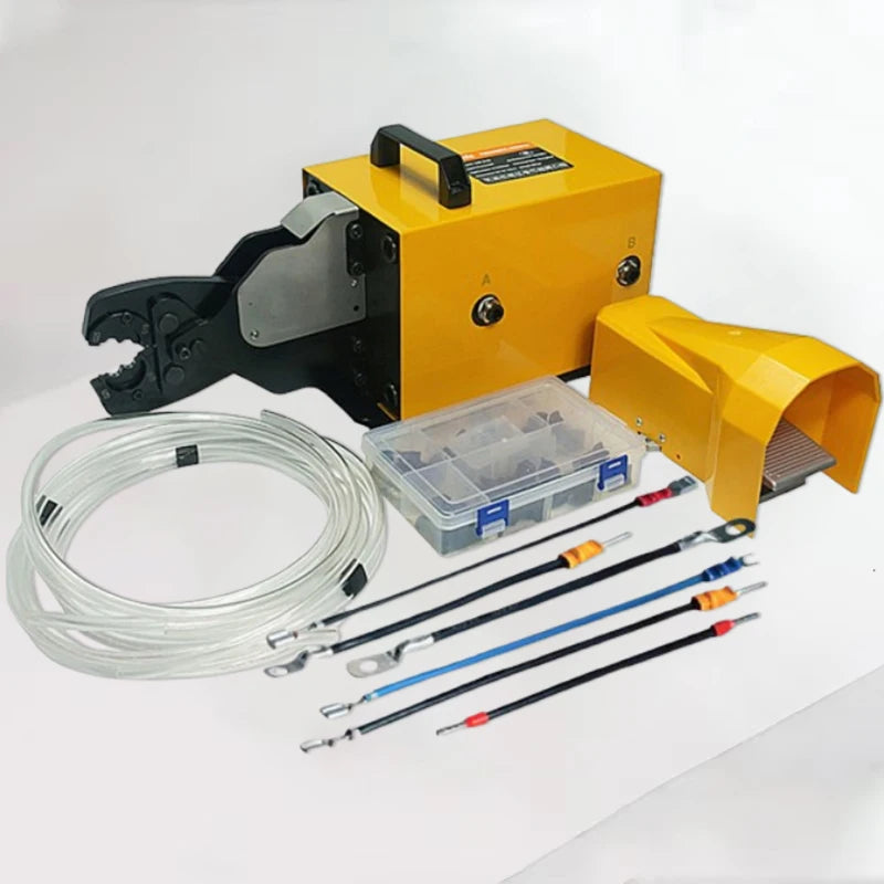New AM-240 Pneumatic Crimping Tool Crimp 6-240mm2 Cable Terminals and Lugs Terminal Crimper Device Machine 220V 110V