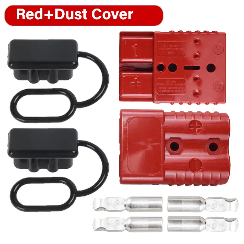 2/4/6/PCS For Anderson Connector Plug Car Battery Quick Connect Disconnect Power 50A 120A 175A 350A 600V Plug With dust cover