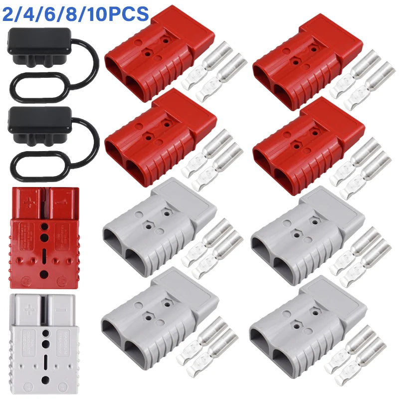 2/4/6/PCS For Anderson Connector Plug Car Battery Quick Connect Disconnect Power 50A 120A 175A 350A 600V Plug With dust cover