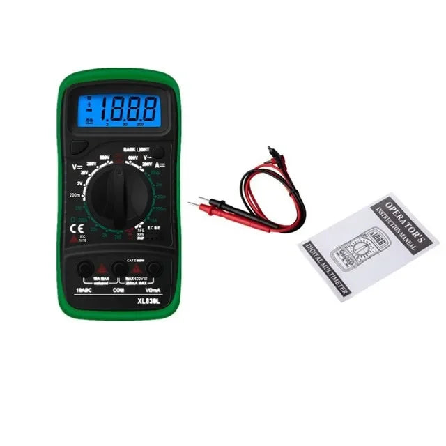 Handheld Digital Multimeter LCD Backlight Portable AC/DC Ammeter Voltmeter Ohm Voltage Tester Meter Multimetro