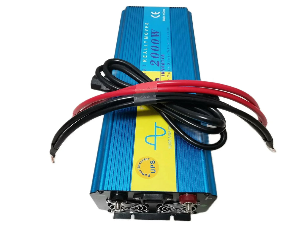 2000W DC 12V to AC 220V 50HZ pure sine wave UPS Inverter with Lifepo4 Battery Charger