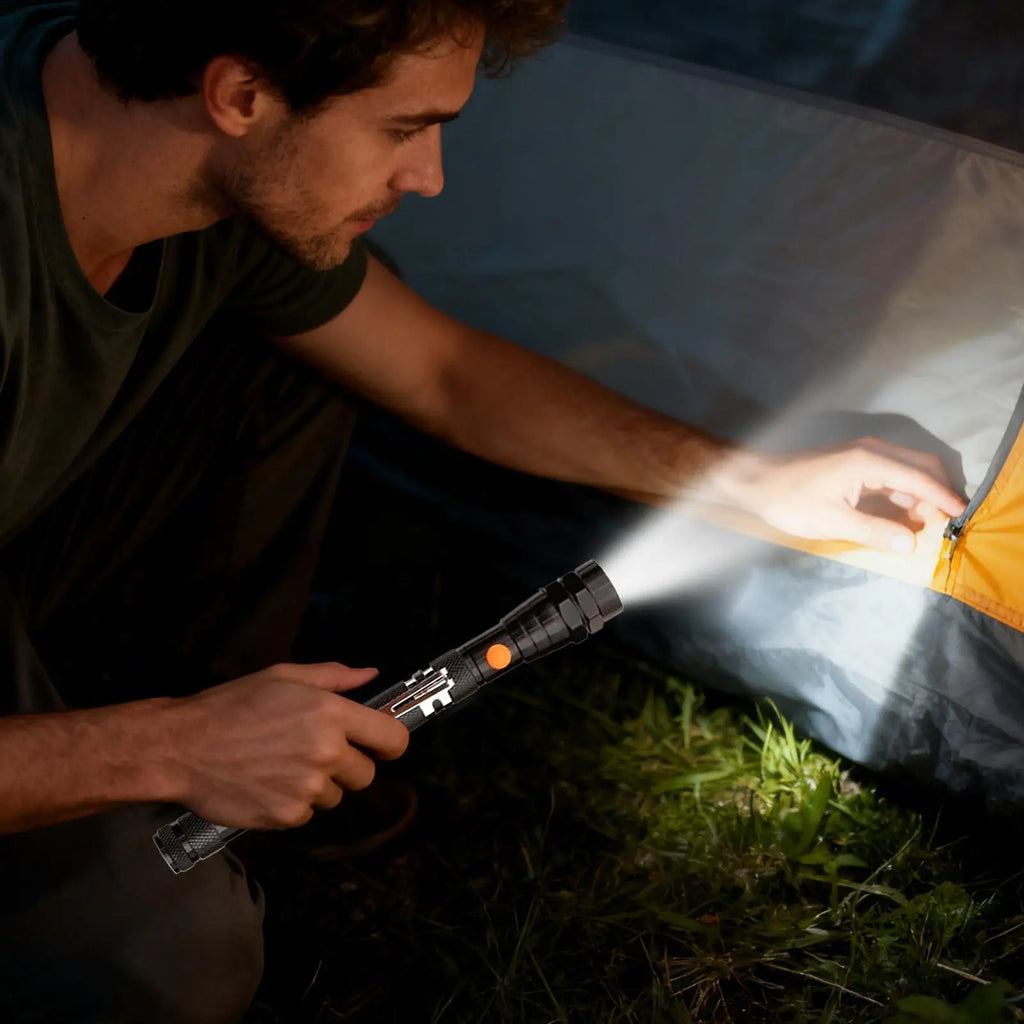 Long Magnetic Pickup Tool Extendable Gadget With Flashlight 22.6 Inch Magnet Tool Pickup For Men Dad Car Work Home Maintenance