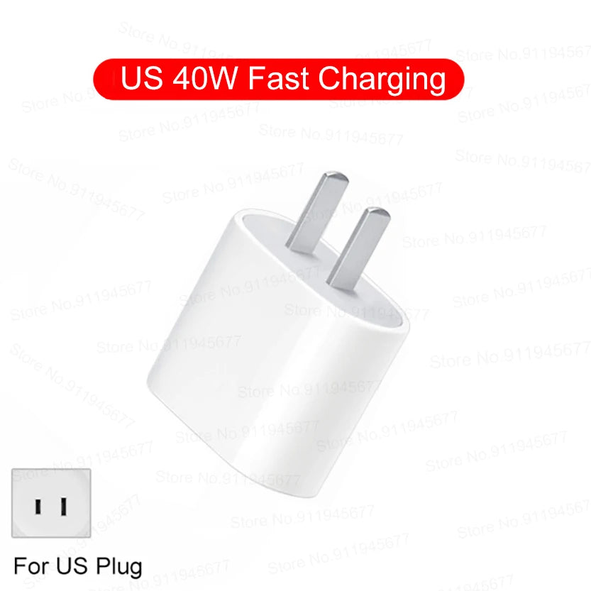 PD 40W Fast Charger For iPhone 17 16 15 14 11 12 13 Pro Max 8 Plus iPad Fast Charging USB C Cable Type C Data Line Phone Charger