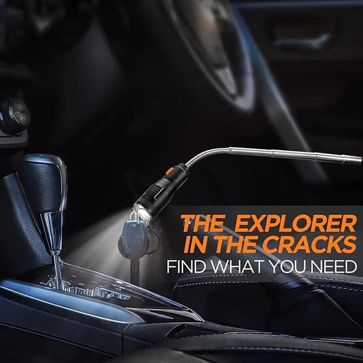 Long Magnetic Pickup Tool Extendable Gadget With Flashlight 22.6 Inch Magnet Tool Pickup For Men Dad Car Work Home Maintenance