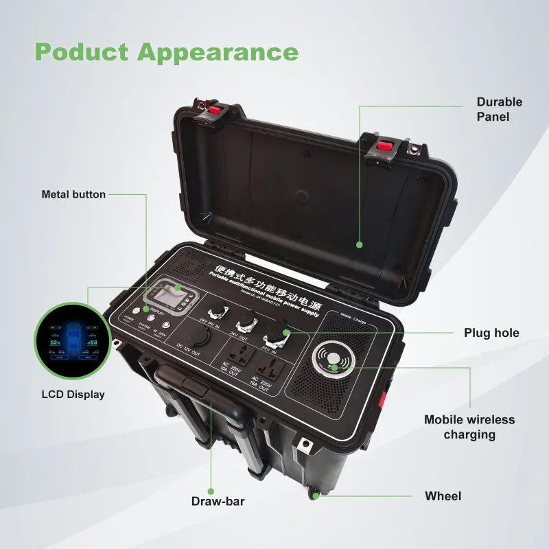 Portable Ev Charger with Battery AC/DC Power Supply 4000W  Solar Charger for Home Ev Charging Station