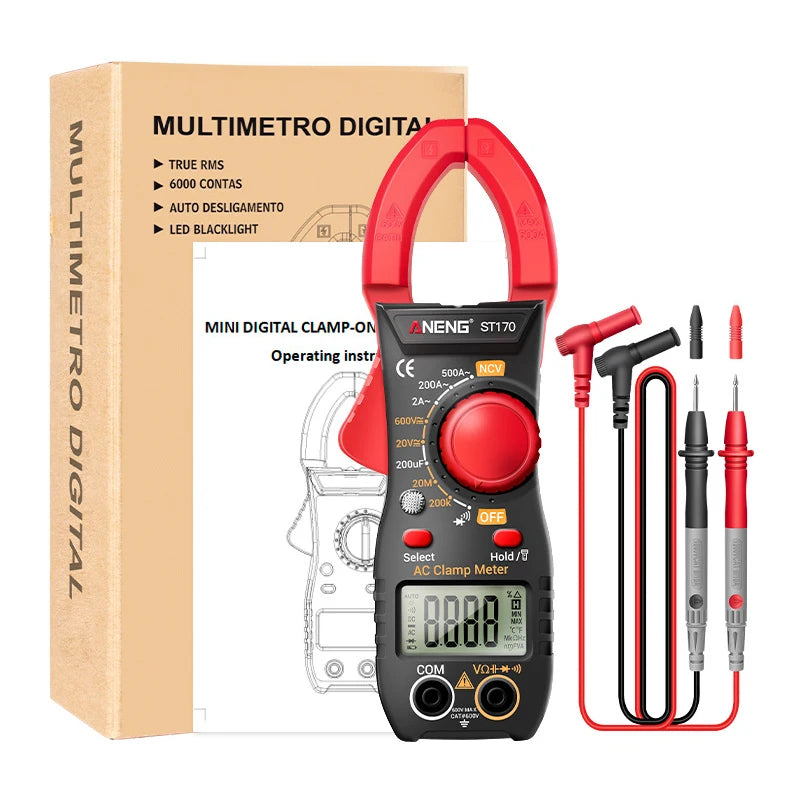 ANENG ST170 Digital Display Clamp Multimeter High-precision Portable Electrician Repair Ammeter Multi-function Clamp Meter