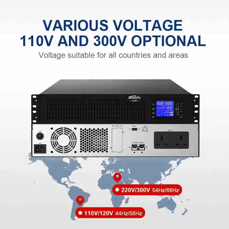 Rack Mount Single Phase Online UPS 1KVA 2KVA 3KVA Uninterruptible Power Supply Double Conversion Online Ups