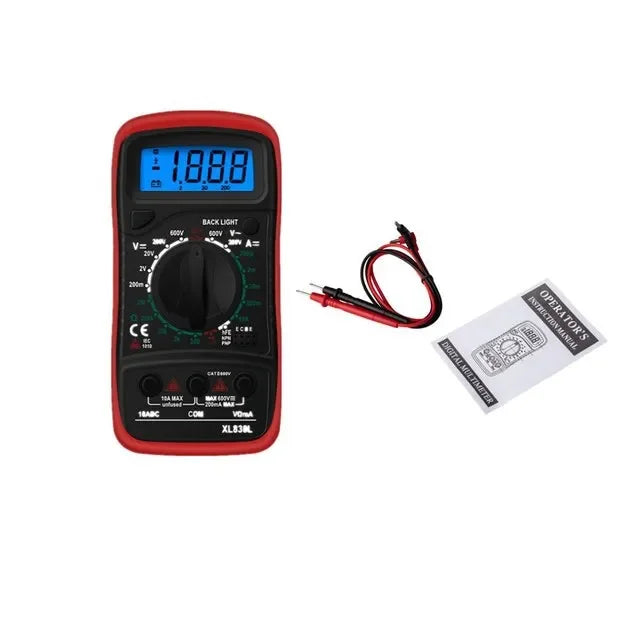 Handheld Digital Multimeter LCD Backlight Portable AC/DC Ammeter Voltmeter Ohm Voltage Tester Meter Multimetro