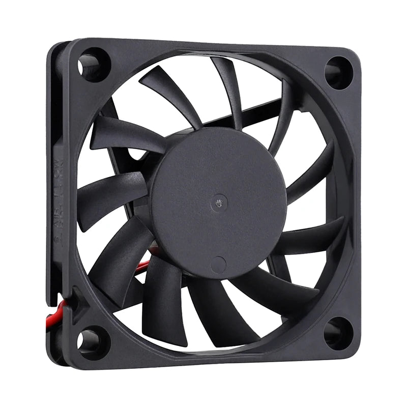 2 Pieces Gdstime 2Pin DC 5V 12V 24V 24 Volt 6cm 60x60x10mm 60mm Dual Ball Bearing Brushless Cooling Fan 60mm x 10mm  Cooler