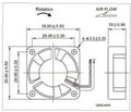 For Brushless DC Cooling Fan 35x35x10 mm 3510 24 Volt 5 Blade 2 Pin 2.0 Connector -