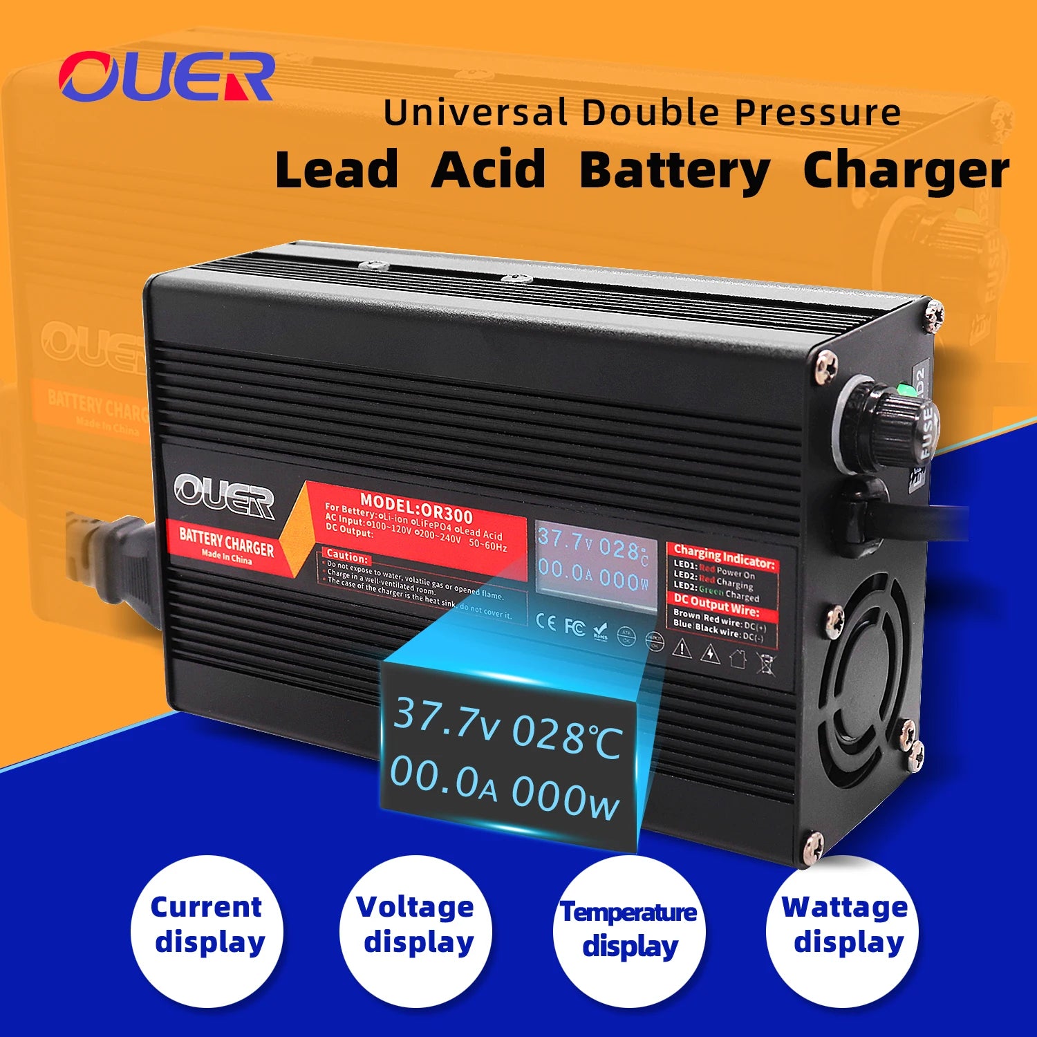 60V 4A Lead Acid AGM GEL VRLA OPZV Battery Charger Usd For 60V Battery Charger With OLED Display