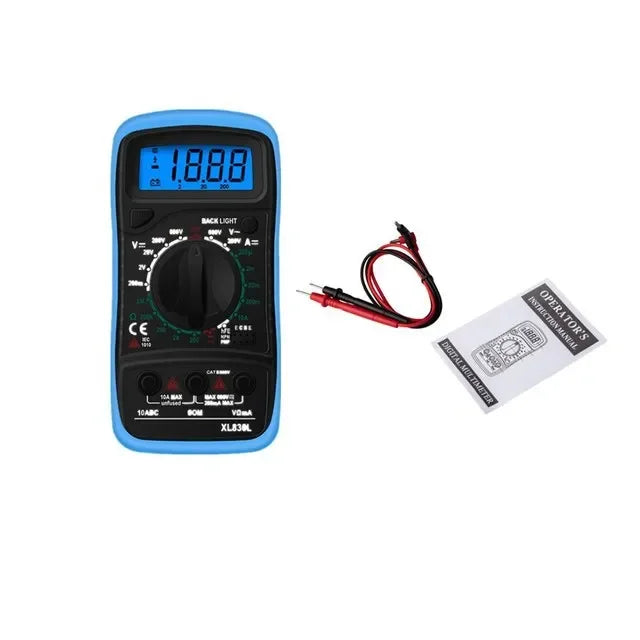 Handheld Digital Multimeter LCD Backlight Portable AC/DC Ammeter Voltmeter Ohm Voltage Tester Meter Multimetro