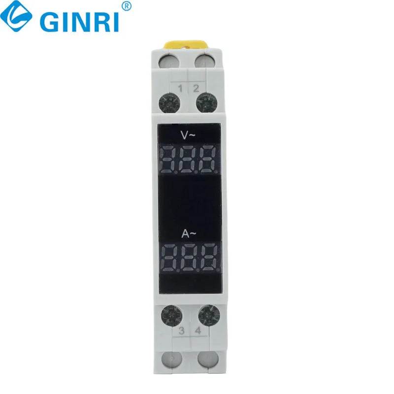 3PCS Single Phase Mini Modular Voltmeter Ammeter Din Rail LED Indicator Digital AC 80-500V 220V 380V 100A Power Meters