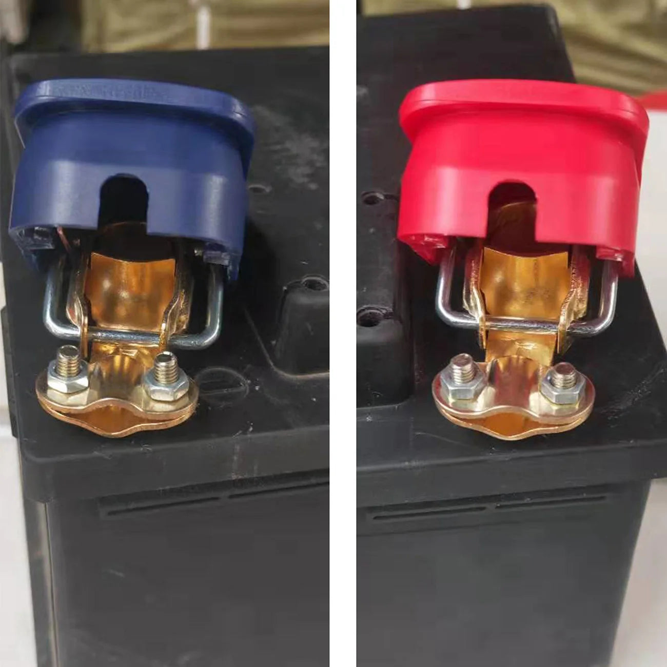 Battery Terminal Connectors Negative and Positive 1 Pair Plate Quick Release Car Connector Battery Clamps Top Post Clips